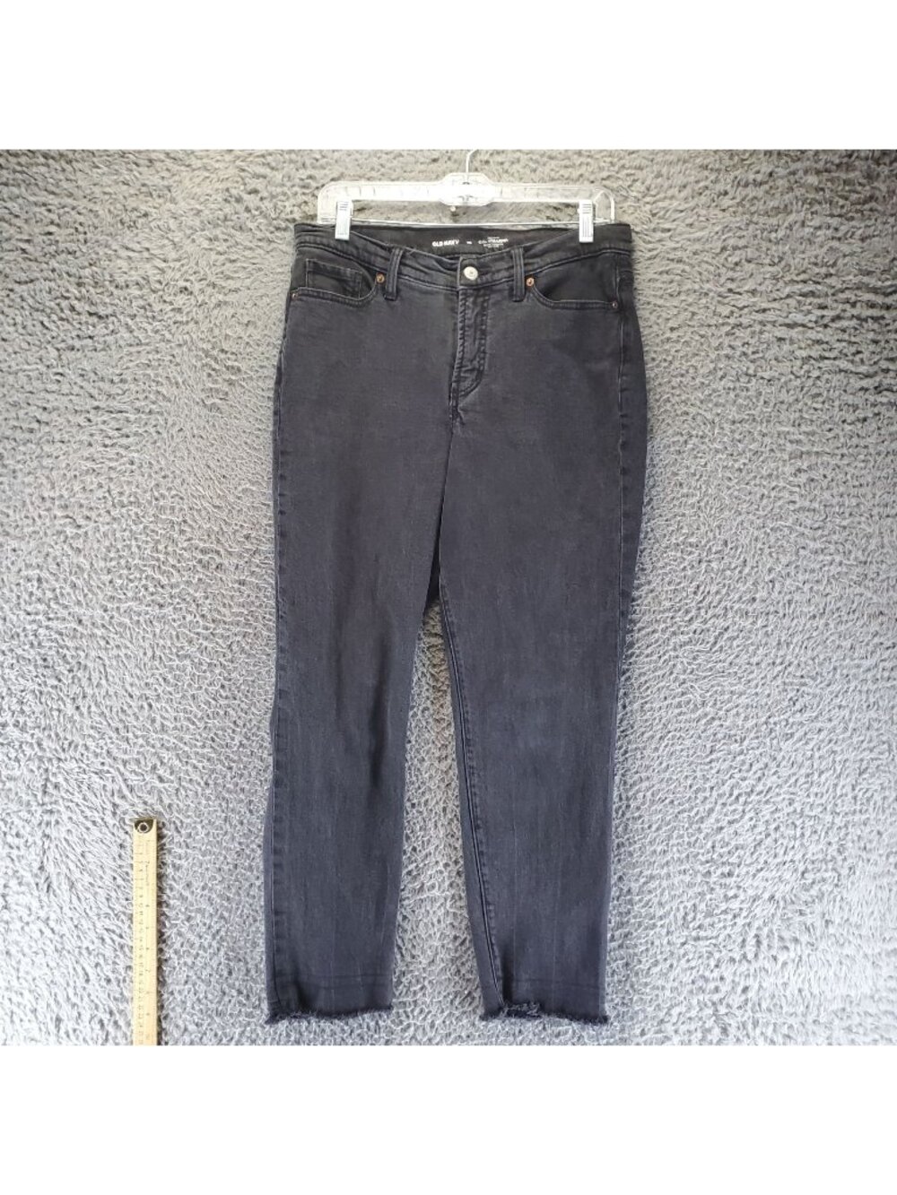 Old Navy Jeans Womens 10 Black OG Straight Smooth Pockets Stretch Denim